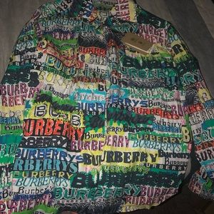 XL graffiti print Burberry Shirt